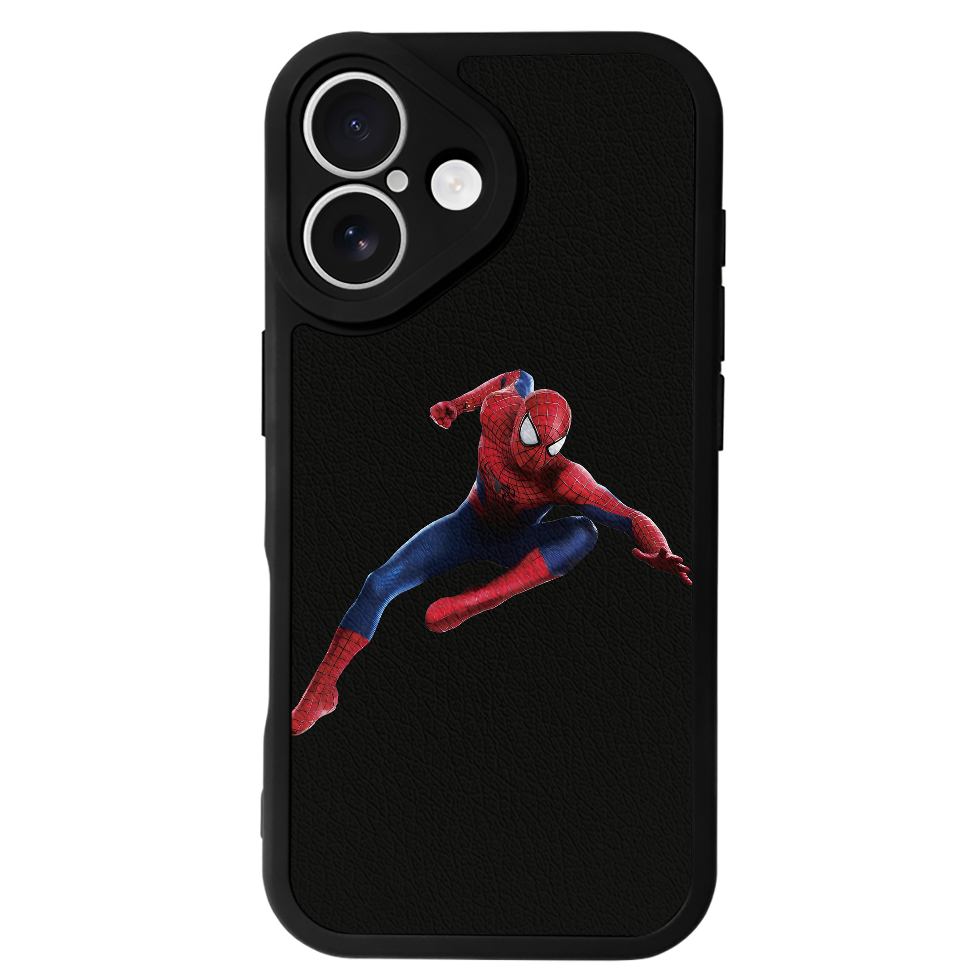 （画像用） Spider Man スパイダーマン 【iPhone 16シリーズ対応】シリコンスマホケース（レザー調） 材質：シリコン